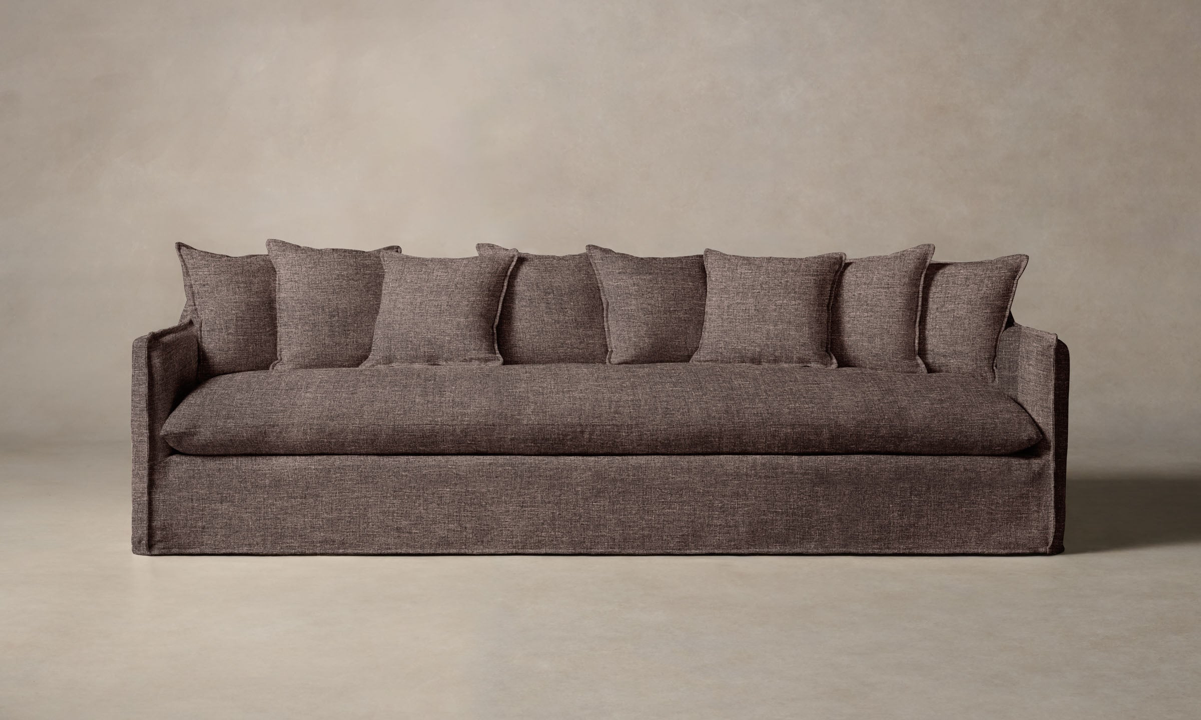 Dune Sectional Sofa with Heritage Belgian Linen Upholstery in Carob Brown - Perfect for Living Rooms, Family Rooms & Cozy Spaces