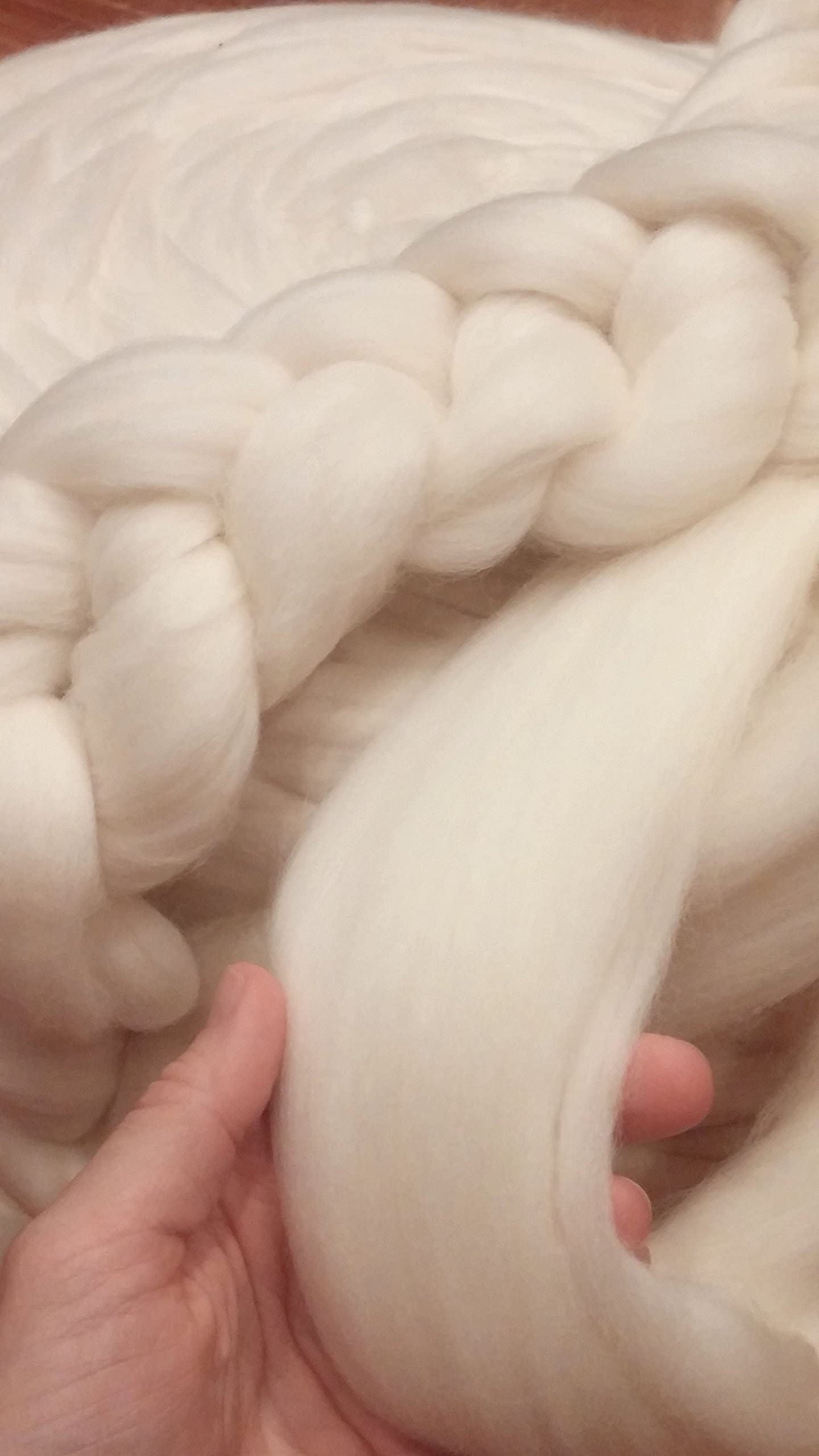 Shep's Natural White Merino Wool Top Roving Fiber - Super Soft Australian Wool for Spinning, Needle Felting & Crafting (8 lb) | Premium DIY Yarn Material for Knitting, Crochet & Handmade Projects
