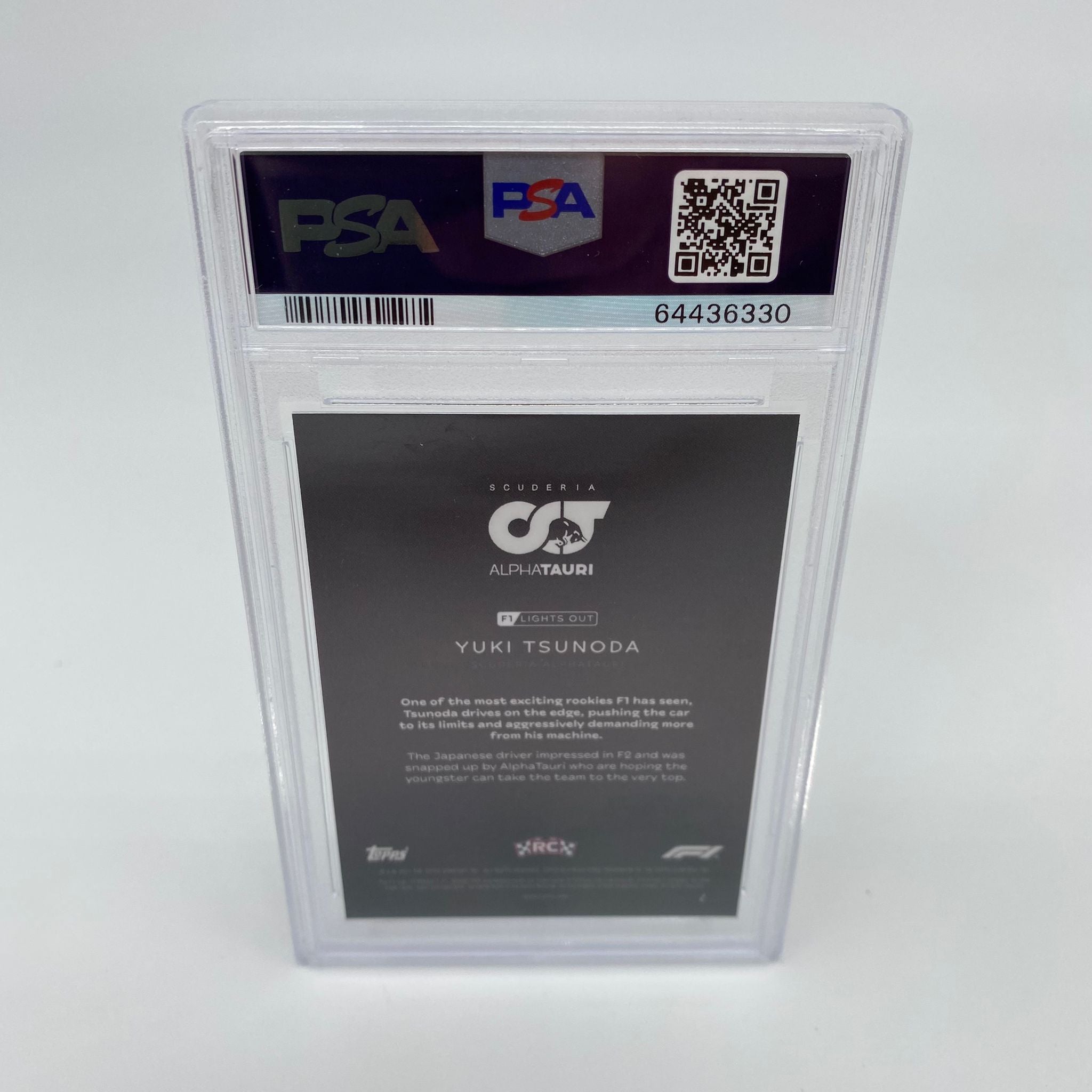 PSA 10 Yuki Tsunoda 2021 F1 Rookie Card Red Parallel - Limited Edition Collectible for Formula 1 Fans, Racing Memorabilia, Sports Card Investment & Display
