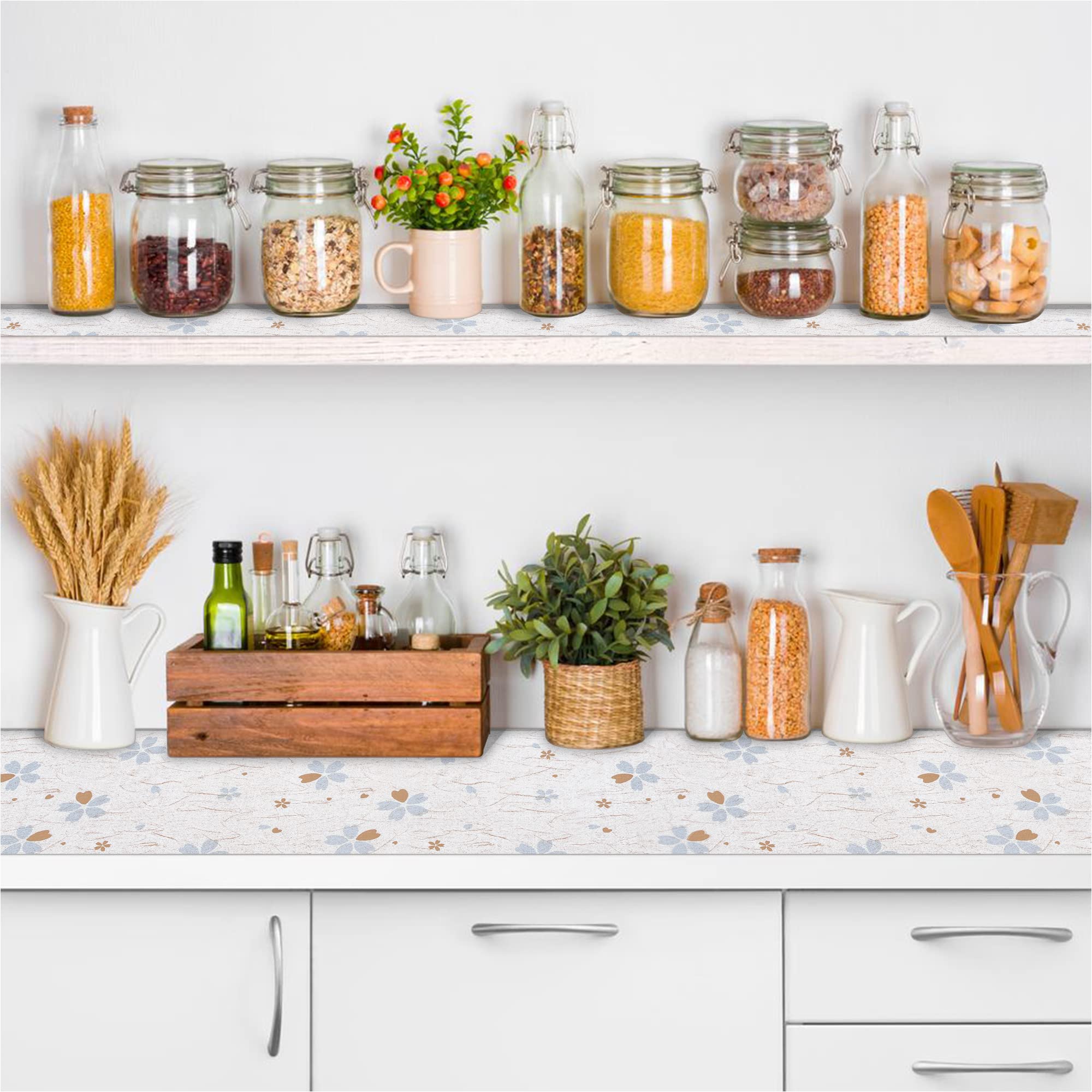 Shelf Liner for Kitchen Cabinets 12in x10ft Non-Adhesive, Waterproof & Durable Anti-Slip Drawer Liner for Kitchen Cabinets, C-Ivory – Perfect for Pantry, Bathroom, and Office Organization
