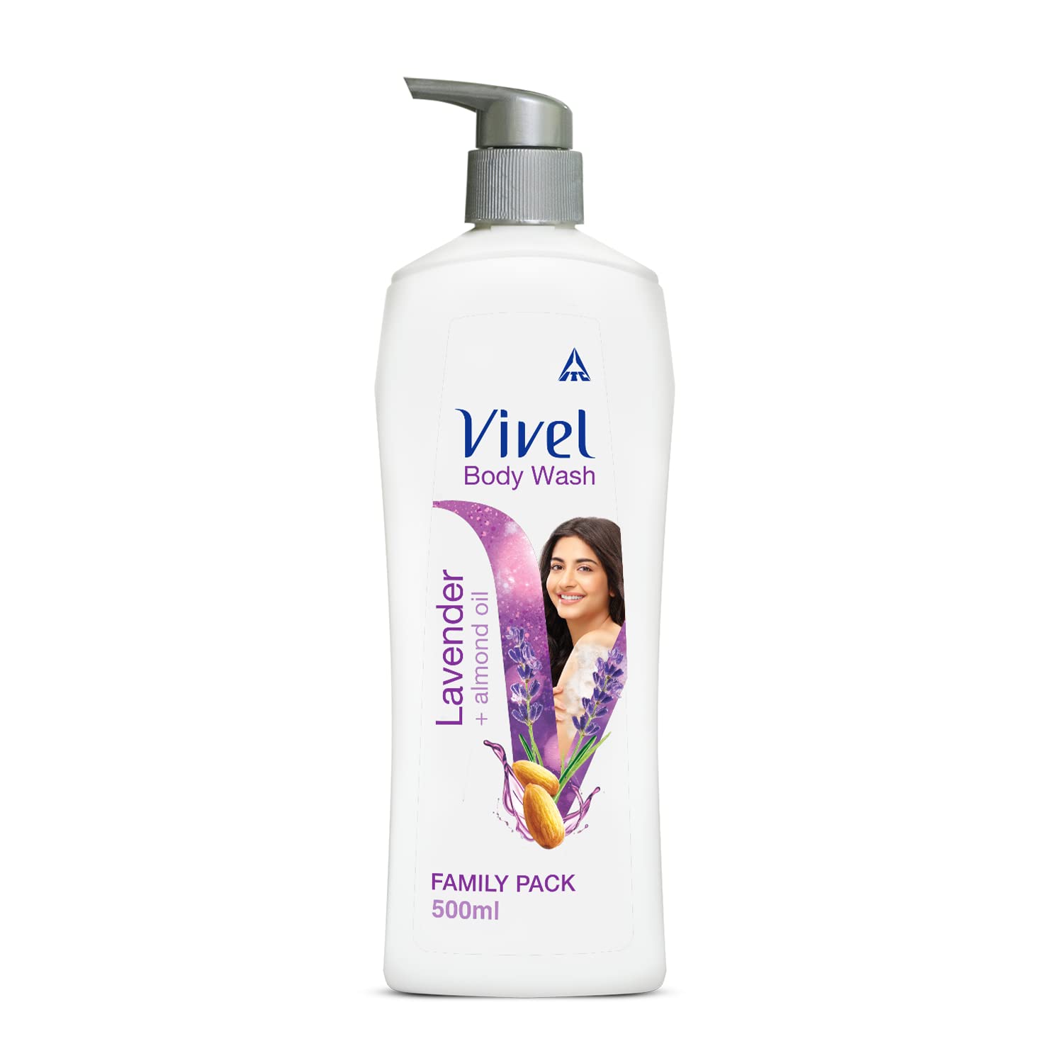 Vivel Aloe Vera & Vitamin E Bath Soap for Soft Glowing Skin - Refreshing Fragrance - 150g Combo Pack (4 Bars) + Lavender Almond Oil Body Wash 500ml - Moisturizing Shower Routine for Dry & Sensitive Skin - Perfect for Daily Use & Spa-Like Experience at Home