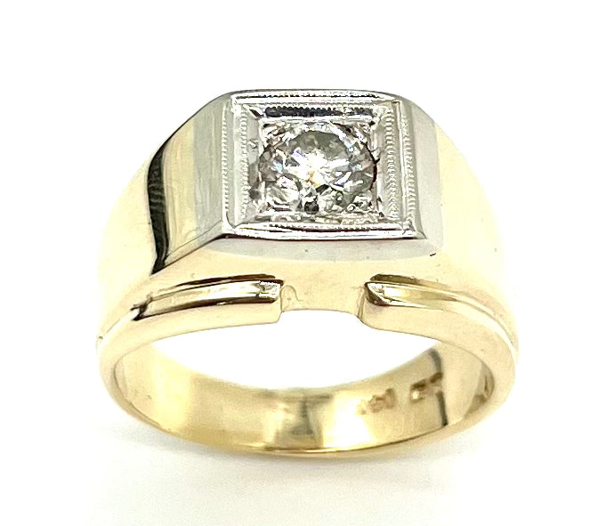 Men's Diamond Ring - 14K White Gold Wedding Band for Men, Elegant & Durable - Perfect for Engagement, Anniversary & Special Occasions