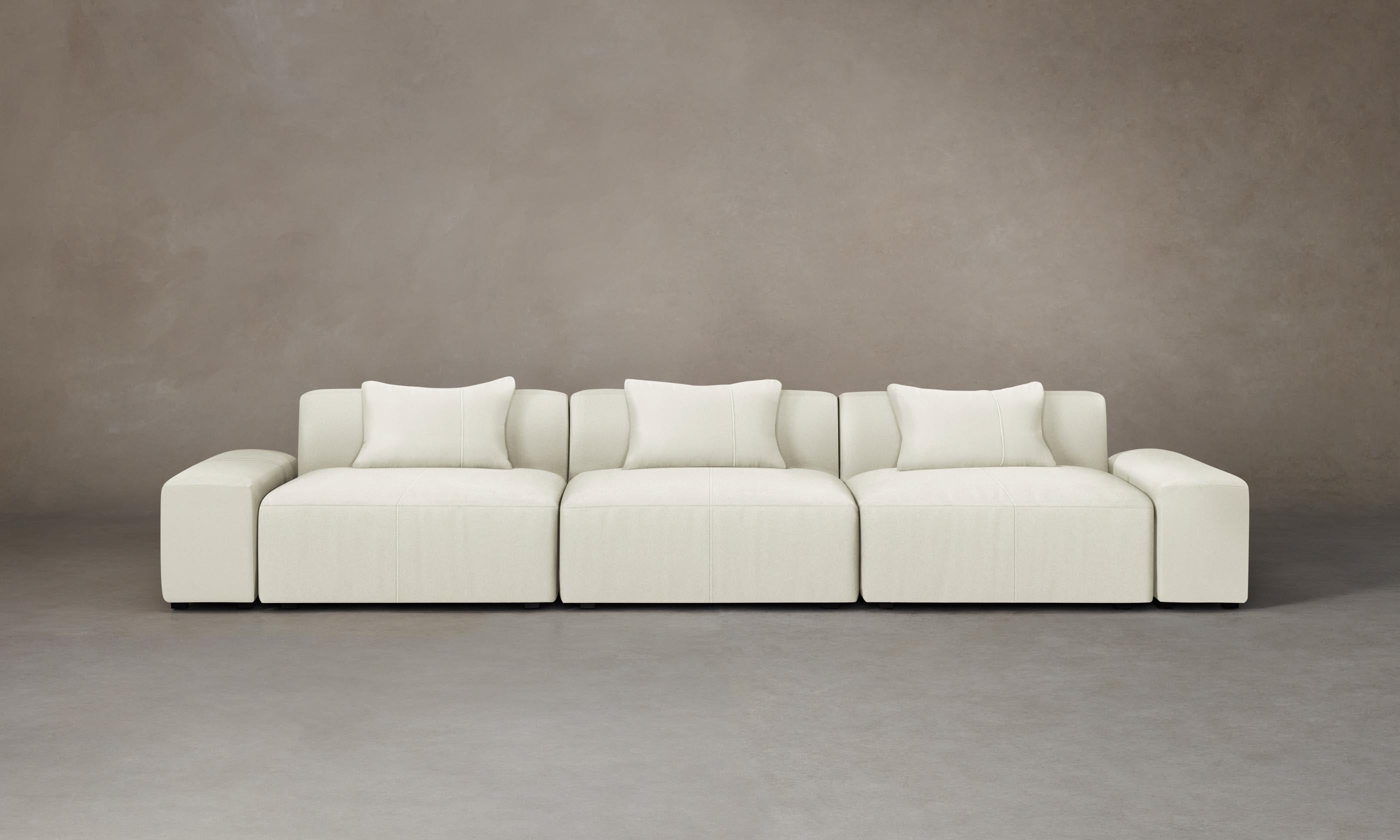 The Breuer Modular Sofa - Premium Pebbled Leather Upholstery, Modern Swan Design for Living Room, Office & Lounge Spaces