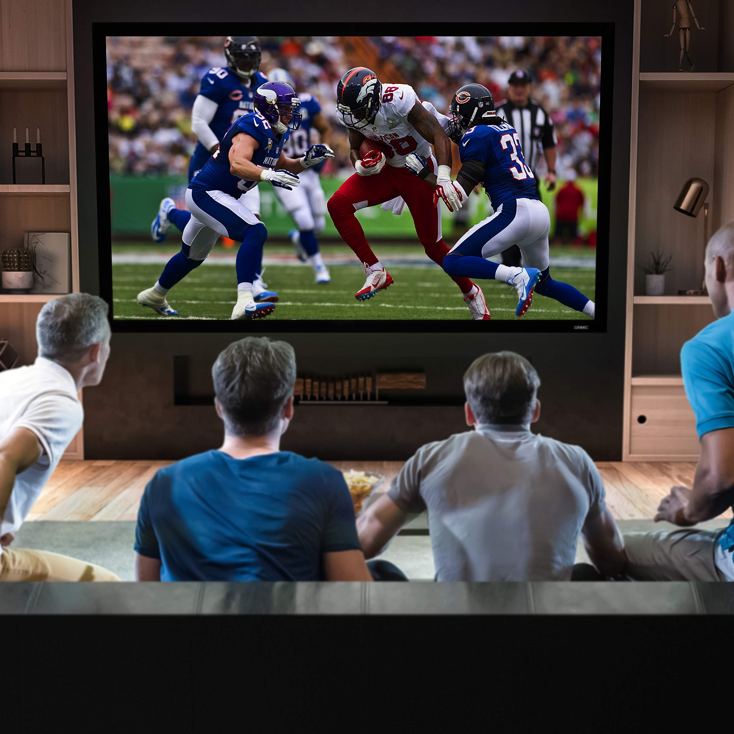 Duronic FFPS92/169 92-Inch Fixed Frame Projector Screen - HD Wall Mountable Home Theater Movie Screen with 16:9 Aspect Ratio | Perfect for Home Cinema, Classroom Presentations & Office Meetings