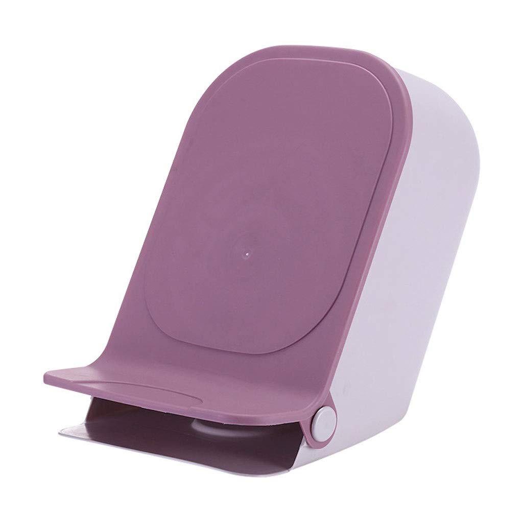 Nordic Style Tilted Creative Trash Can - Purple Kitchen Garbage Bin with Pedal, Durable PP Material for Healthy Home & Office Use | Perfect for Kitchen, Bathroom, Living Room, and Office Spaces