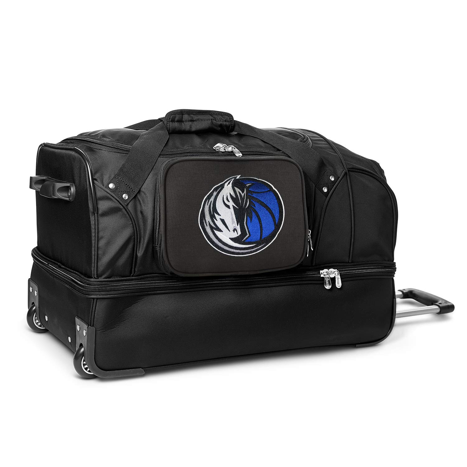 NBA Rolling Duffel Bag with Drop Bottom - Large Sports Travel Luggage for Basketball, Gym, and Weekend Getaways