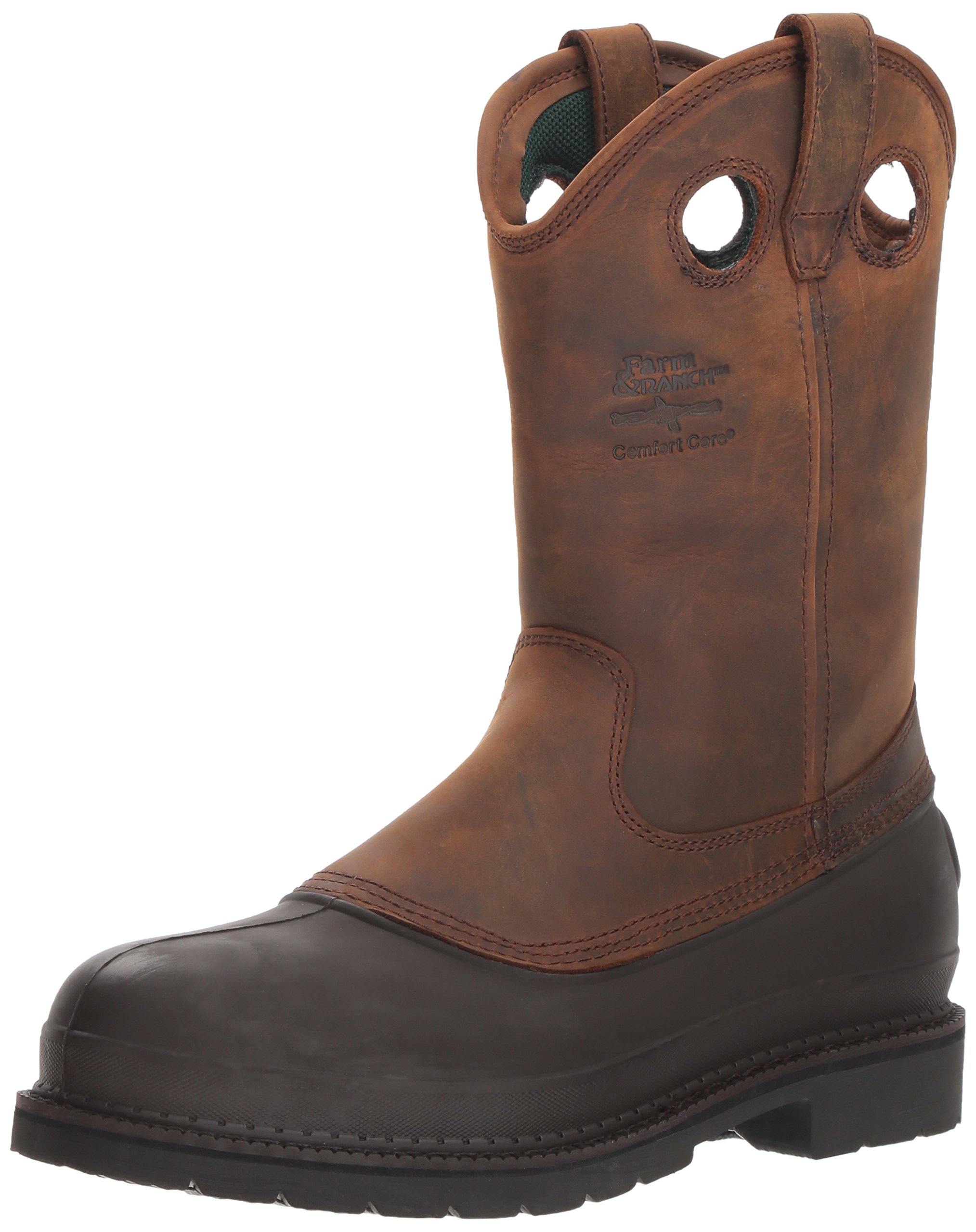 Georgia Boot Muddog Wellington Work Boot - Waterproof Steel Toe Men's Work Boots for Construction, Farming & Outdoor Work - Durable Slip-Resistant Safety Shoes for Heavy Duty Jobs