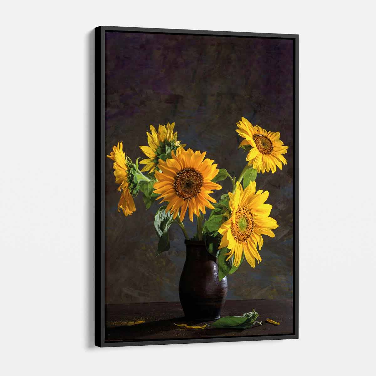 Yellow Sunflower Wall Art Canvas Print - Modern Floral Home Decor for Living Room, Bedroom & Office - 7265