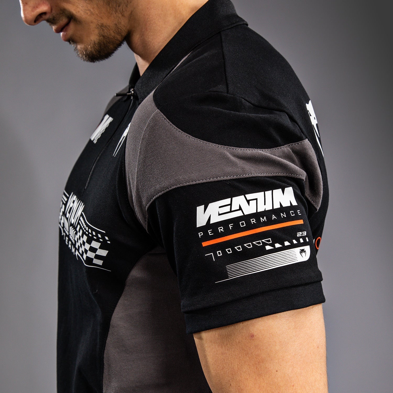 Venum Motorsport Cotton Polo Shirt for Men - Breathable & Comfortable Deep Black - Perfect for Racing, Motorsports & Casual Wear