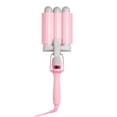Mermade Hair Pro 32mm Pink Hair Waver - Professional Curling Iron for Beach Waves & Loose Curls - Perfect for Parties, Weddings & Everyday Styling