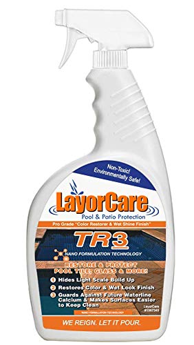 TR3-800-QT Pool Tile Sealer & Restorer - 1 Quart Wet Look Protective Coating for Swimming Pool Tiles | Restores Shine & Prevents Stains | Perfect for Pool Maintenance, Tile Restoration & Waterproofing