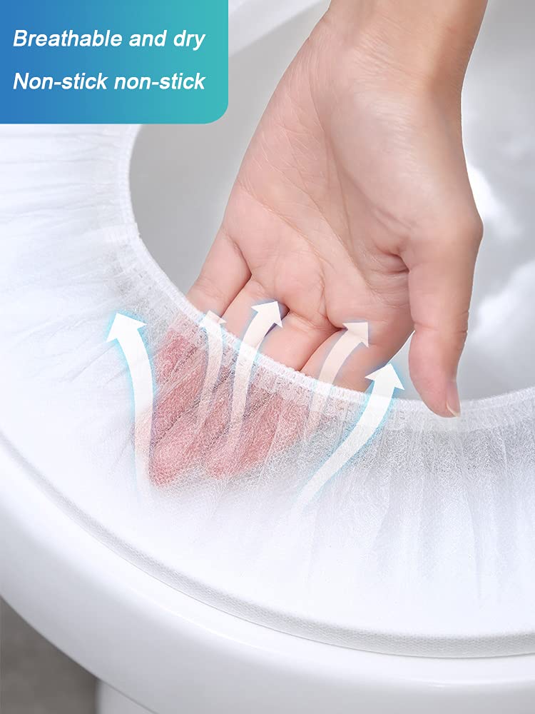 20 Pack Disposable Plastic Toilet Seat Covers - Waterproof, Non-Slip Potty Training Covers for Kids - Individually Wrapped for Hygiene - Perfect for Travel, Public Restrooms & Home Use