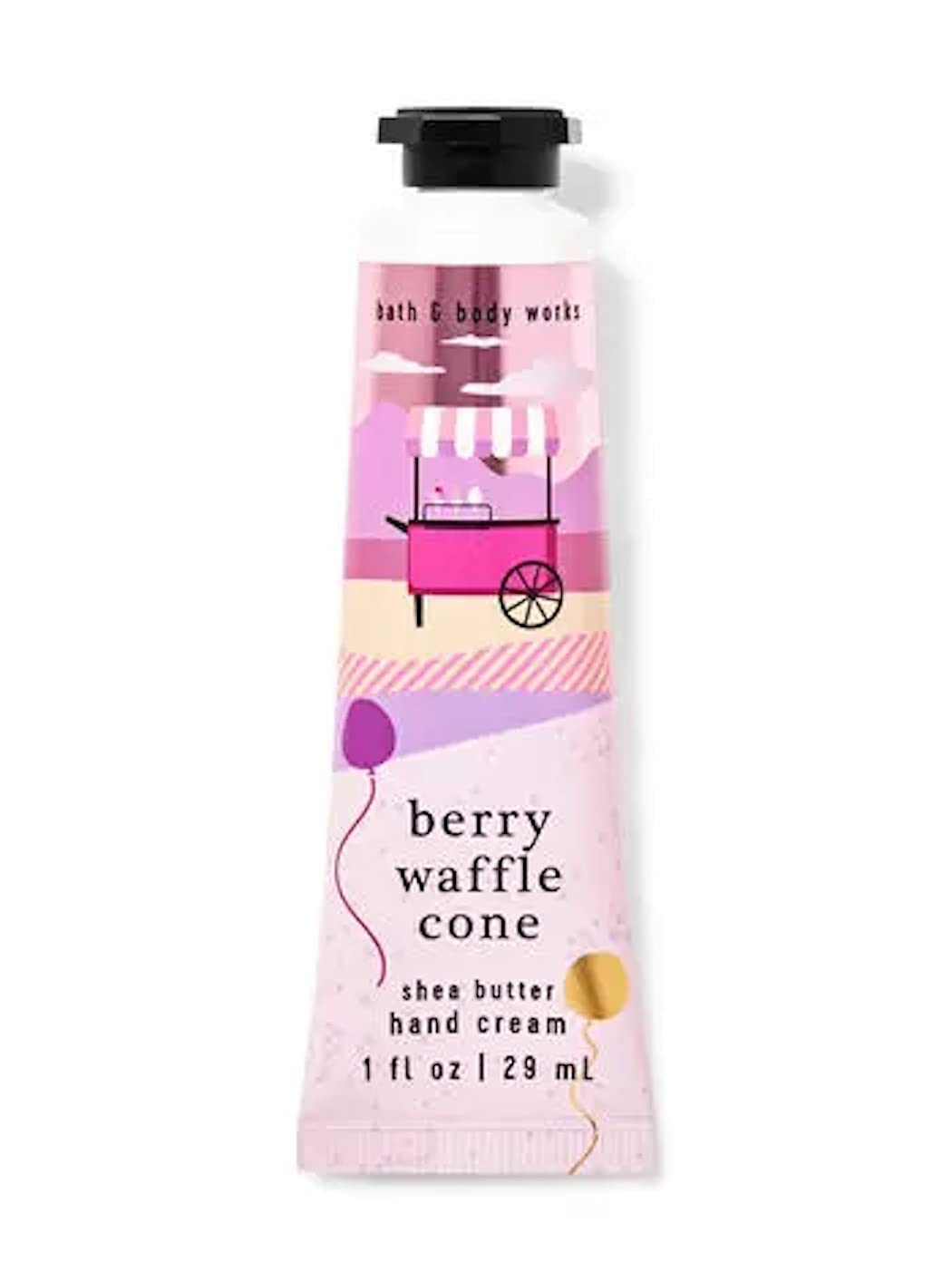 Bath & Body Works Berry Waffle Cone Hand Cream 1oz - Travel Size Moisturizing Lotion for Dry Hands - Perfect for On-the-Go Hydration at Work, Gym or Travel