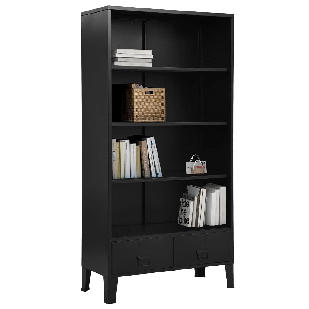 Industrial Bookshelf Black 35.4