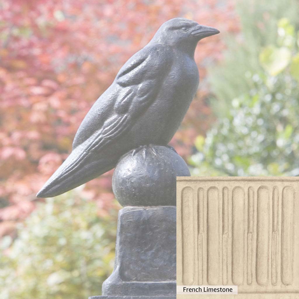 Campania International Raven Statue - Gothic Home Decor, Outdoor Garden Statue for Halloween & Gothic Decorations - Perfect for Patio, Yard, and Halloween Displays