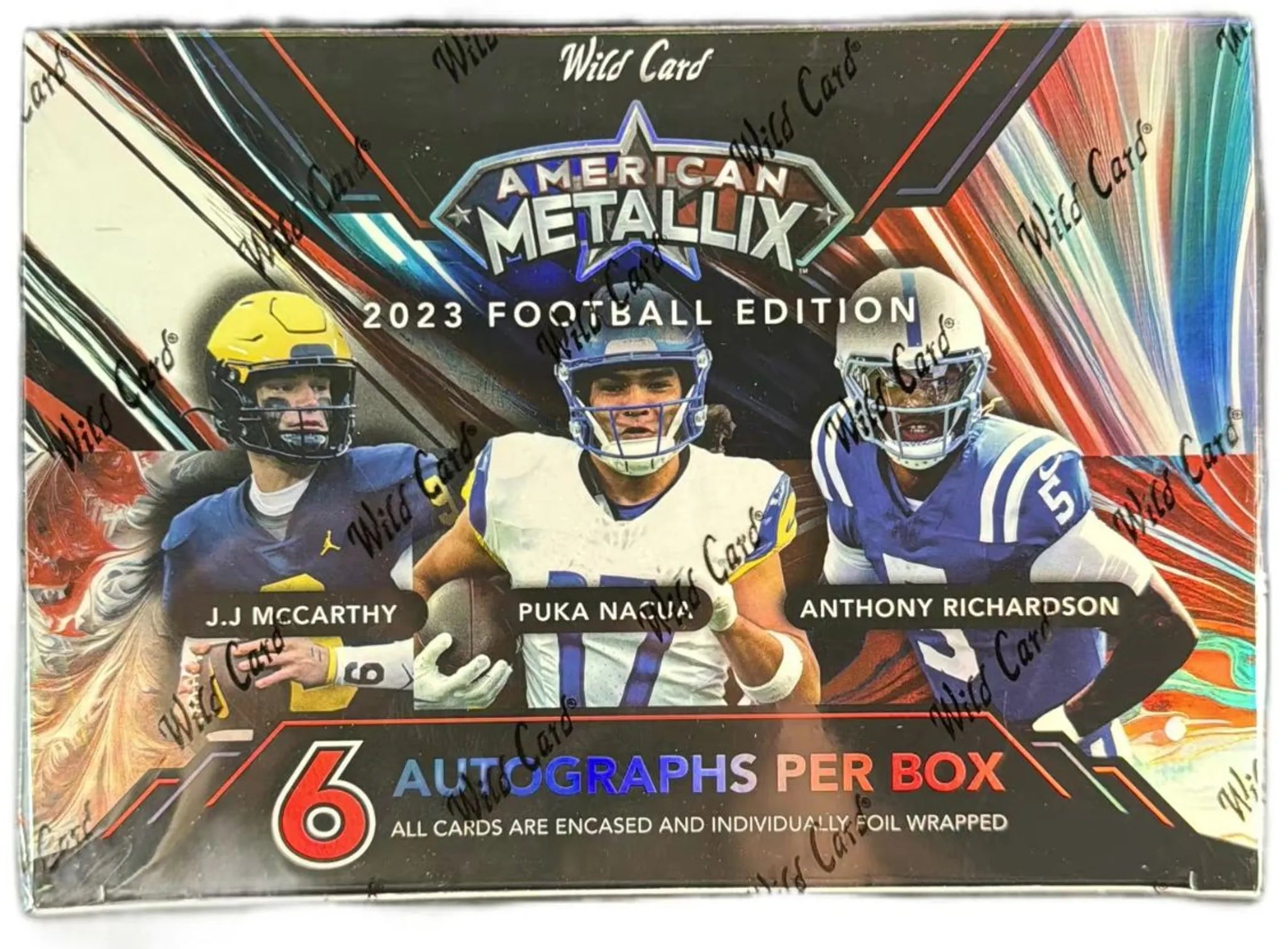 2023 Wild Card American Metallix Football Trading Cards - 12 Box Hobby Case - Collectible Sports Cards for NFL Fans & Trading Card Enthusiasts - Perfect for Collecting, Trading, and Investing in Rare Football Cards
