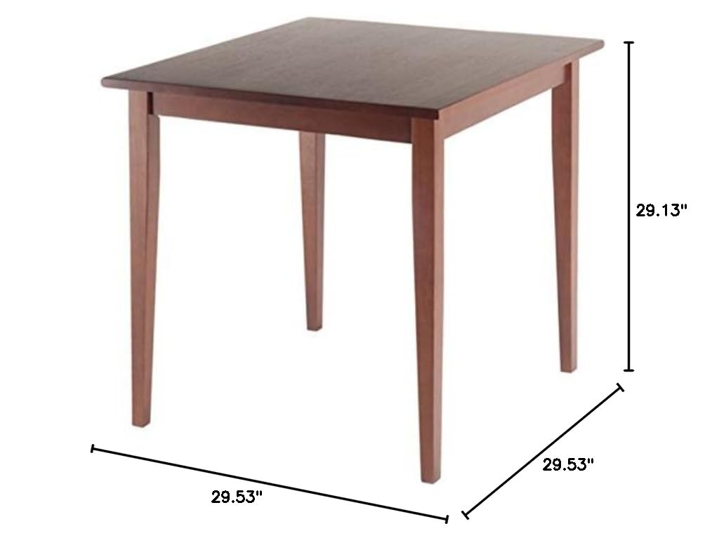 Ergode Compact Wood Dining Table - Walnut Finish, Solid Construction, Easy Assembly - Perfect for Small Spaces, Apartments, and Cozy Dining Areas