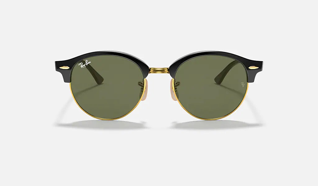 Ray Ban CLUBROUND RB4246 901 51mm Sunglasses - Black/Gray Green Polarized Lenses for Men & Women - UV Protection, Classic Round Frame for Driving, Outdoor Activities & Fashion
