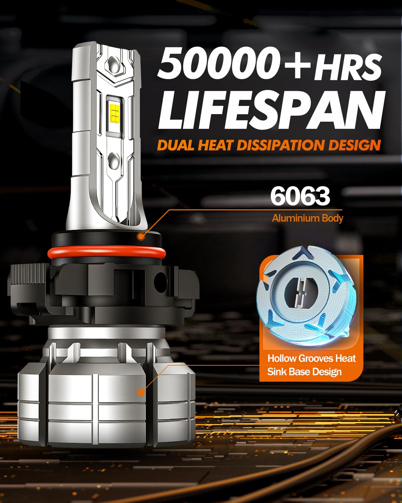 SEALIGHT 5202 LED Fog Light Bulbs - 10000LM 24W Super Bright 6500K Cool White - 5530 CSP Chips - IP68 Waterproof - Plug and Play - Pack of 2 - Perfect for Trucks, SUVs, and Off-Road Vehicles in Foggy or Rainy Conditions