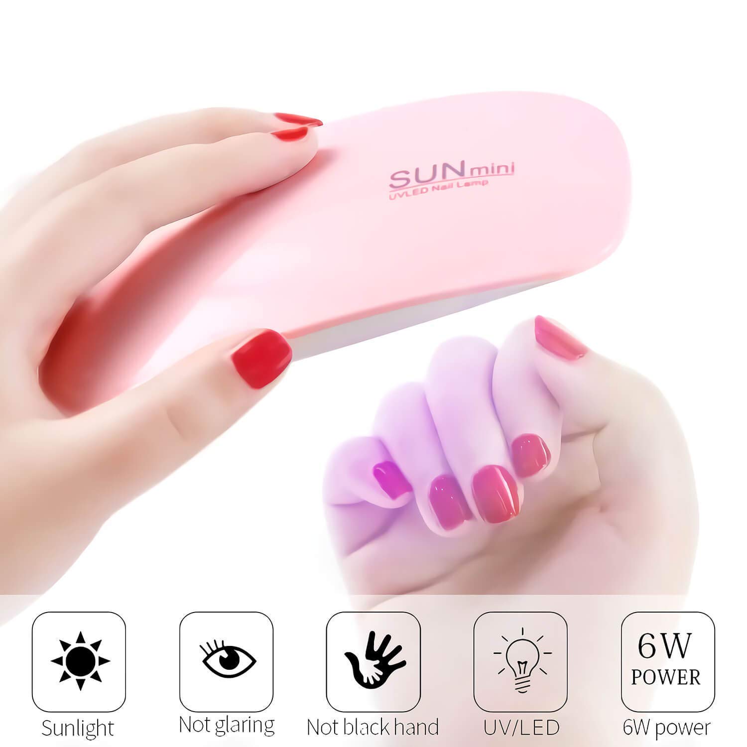 Professional UV LED Nail Lamp with USB Cable - Portable & Foldable Nail Polish Dryer for Gel Manicures - Perfect for Home, Salon & Travel Use
