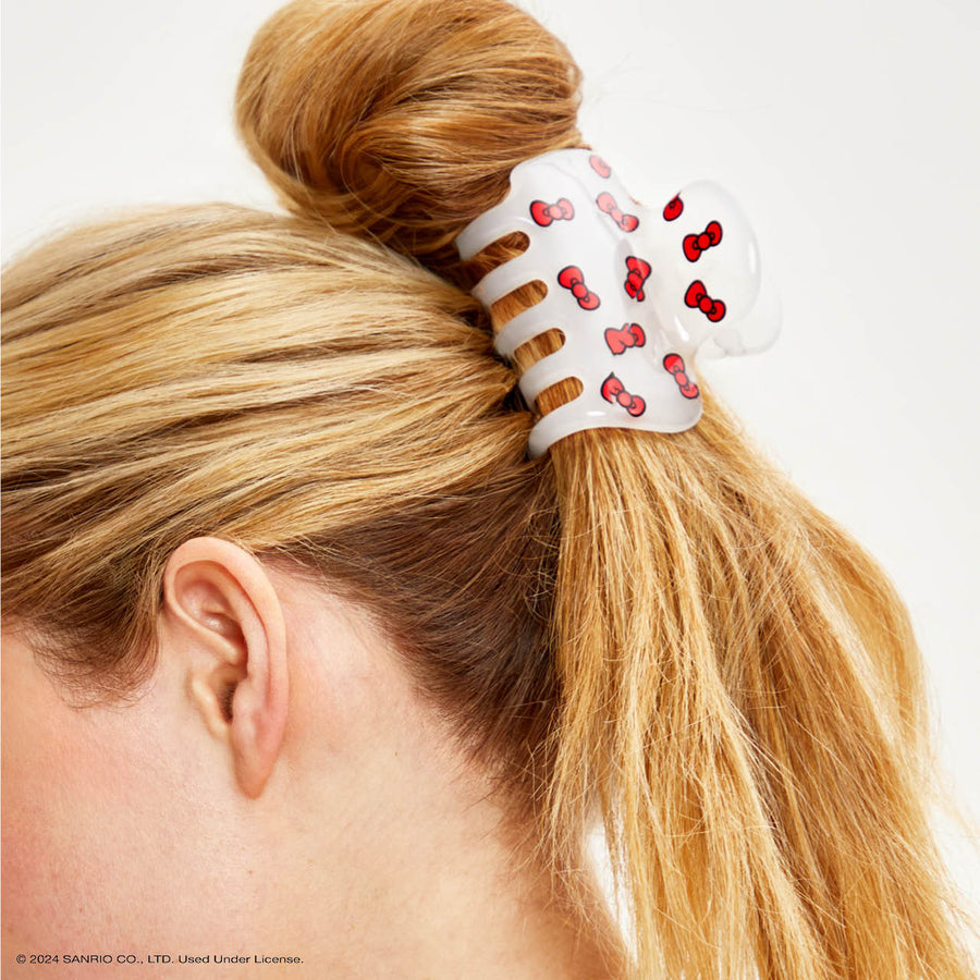 Hello Kitty Recycled Plastic Hair Claw Clip with Bow | Eco-Friendly Hair Accessories for Women & Girls | Perfect for School, Work & Everyday Styling