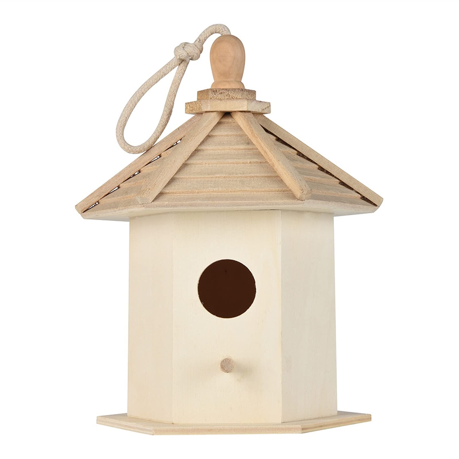 Handmade Wooden Bird House - Large Outdoor Nest Box for Birds & Pets
