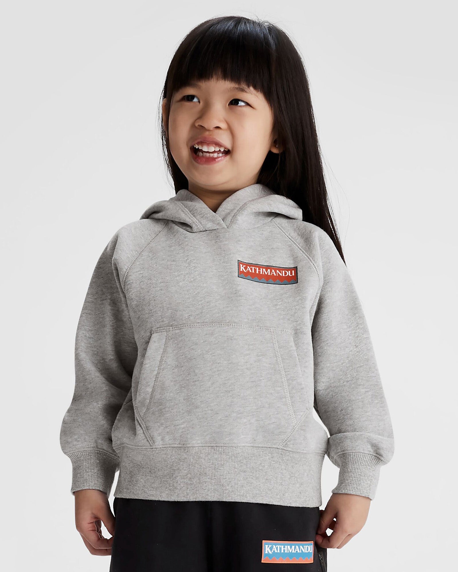 Heritage Kids' Logo LT BB Hoodie - Light Grey Marle | Soft & Cozy Pullover for Boys & Girls | Perfect for School, Playdates & Outdoor Adventures