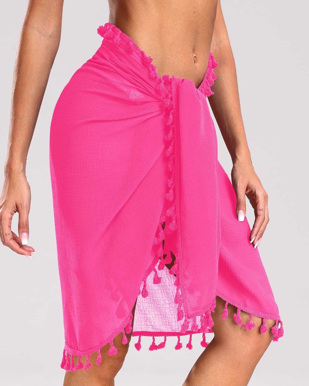 Holipick Women's Beach Sarong Cover Up - Stylish Swimsuit Wrap Skirt with Tassels for Pool, Vacation & Summer Outfits