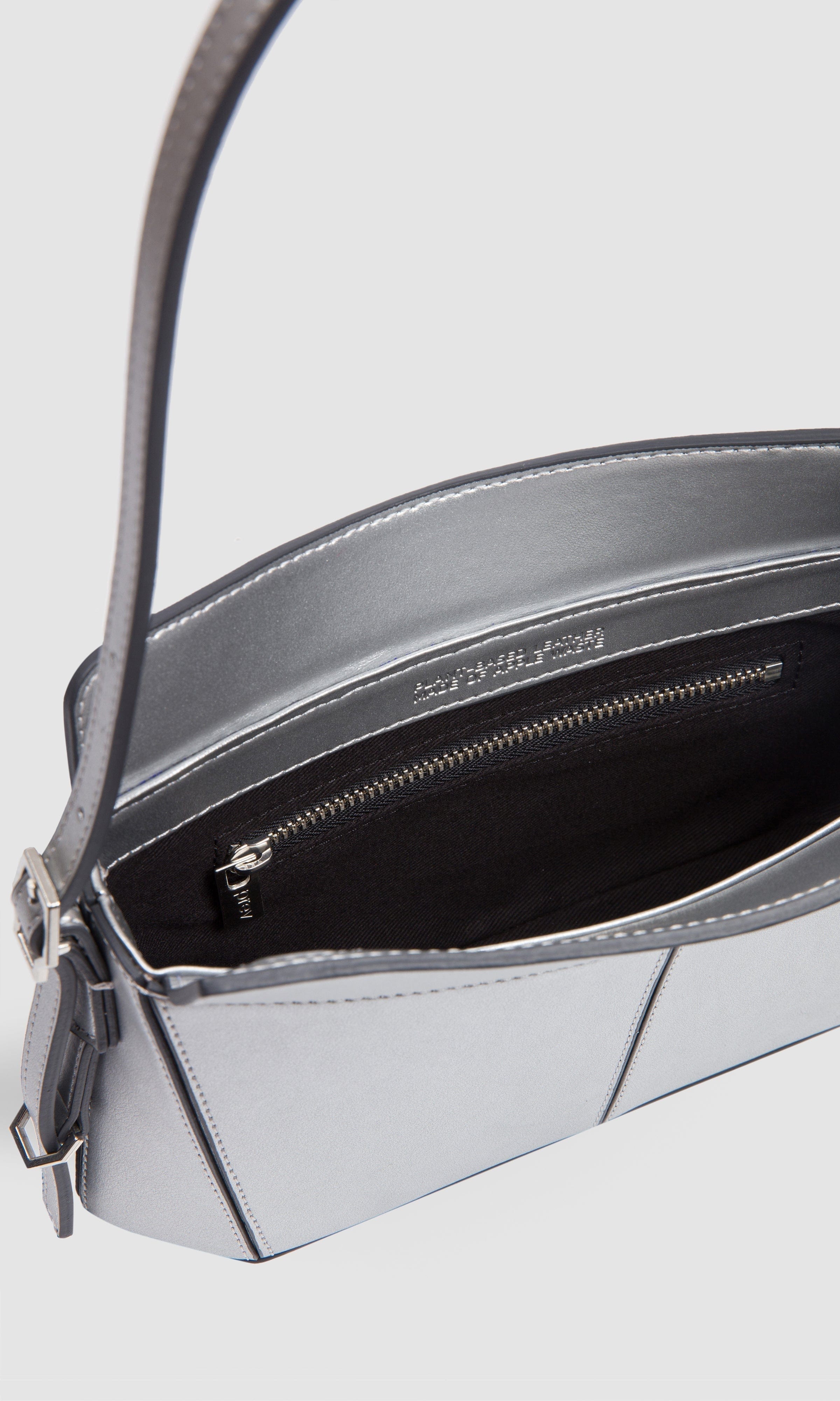 Kiara Women's Vegan Leather Mini Crossbody Bag - Silver | Stylish & Cruelty-Free Handbag for Everyday Use, Parties & Date Nights