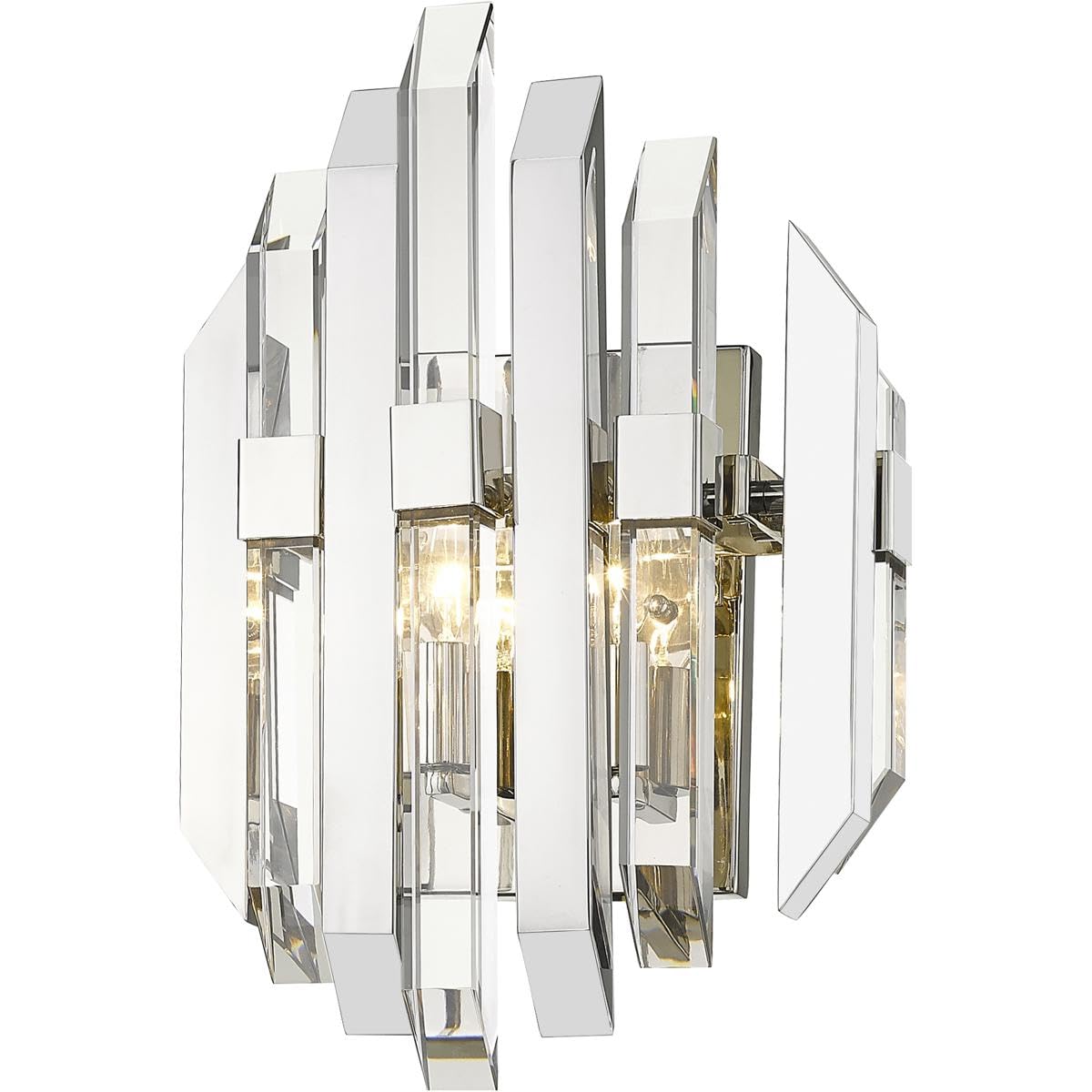 Z-Lite 4006S-PN 2-Light Wall Sconce in Brushed Nickel Finish - Modern Hallway & Bedroom Lighting Fixture for Home Decor