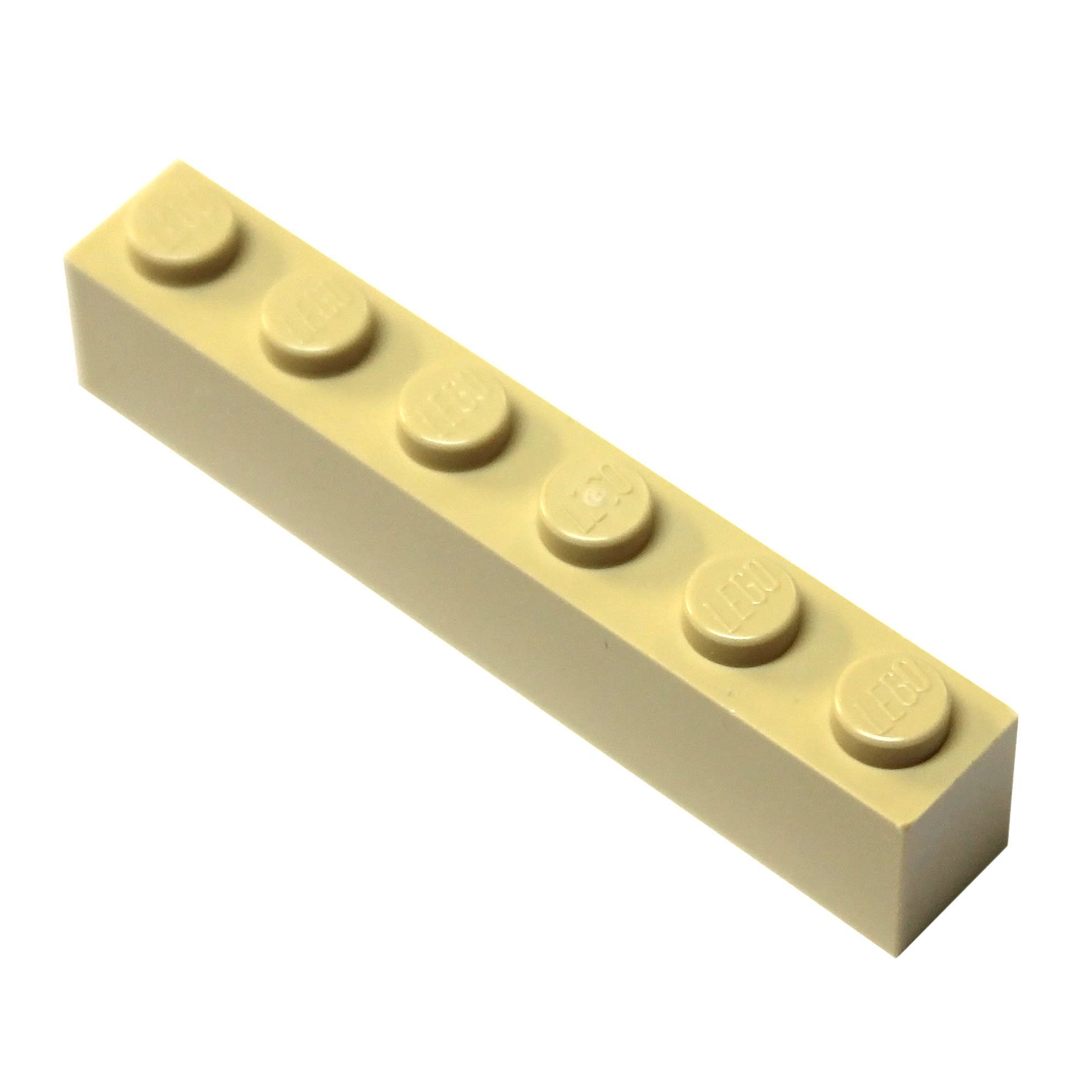LEGO Tan (Brick Yellow) 1x6 Bricks - Bulk Pack of 50 Pieces for Building, DIY Projects & LEGO Creations - Perfect for MOCs, Home Decor & Kids Educational Toys
