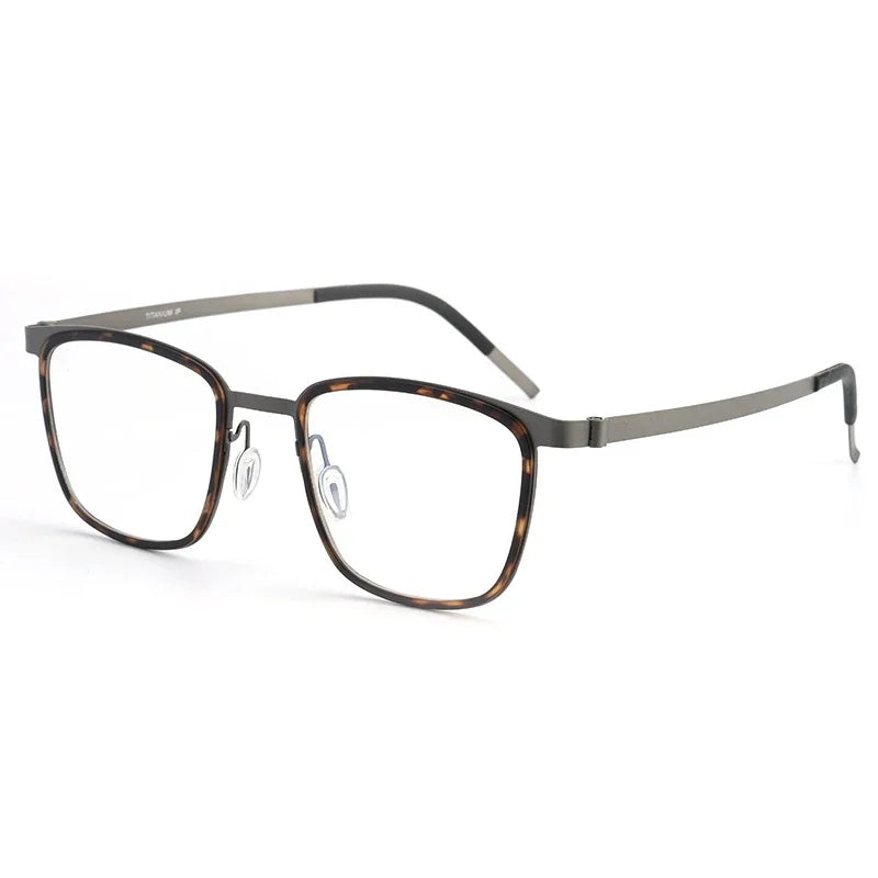 Aror Women's Full Rim Square Acetate Titanium Eyeglasses Frame 49715 - Lightweight & Durable for Work, Reading & Fashion