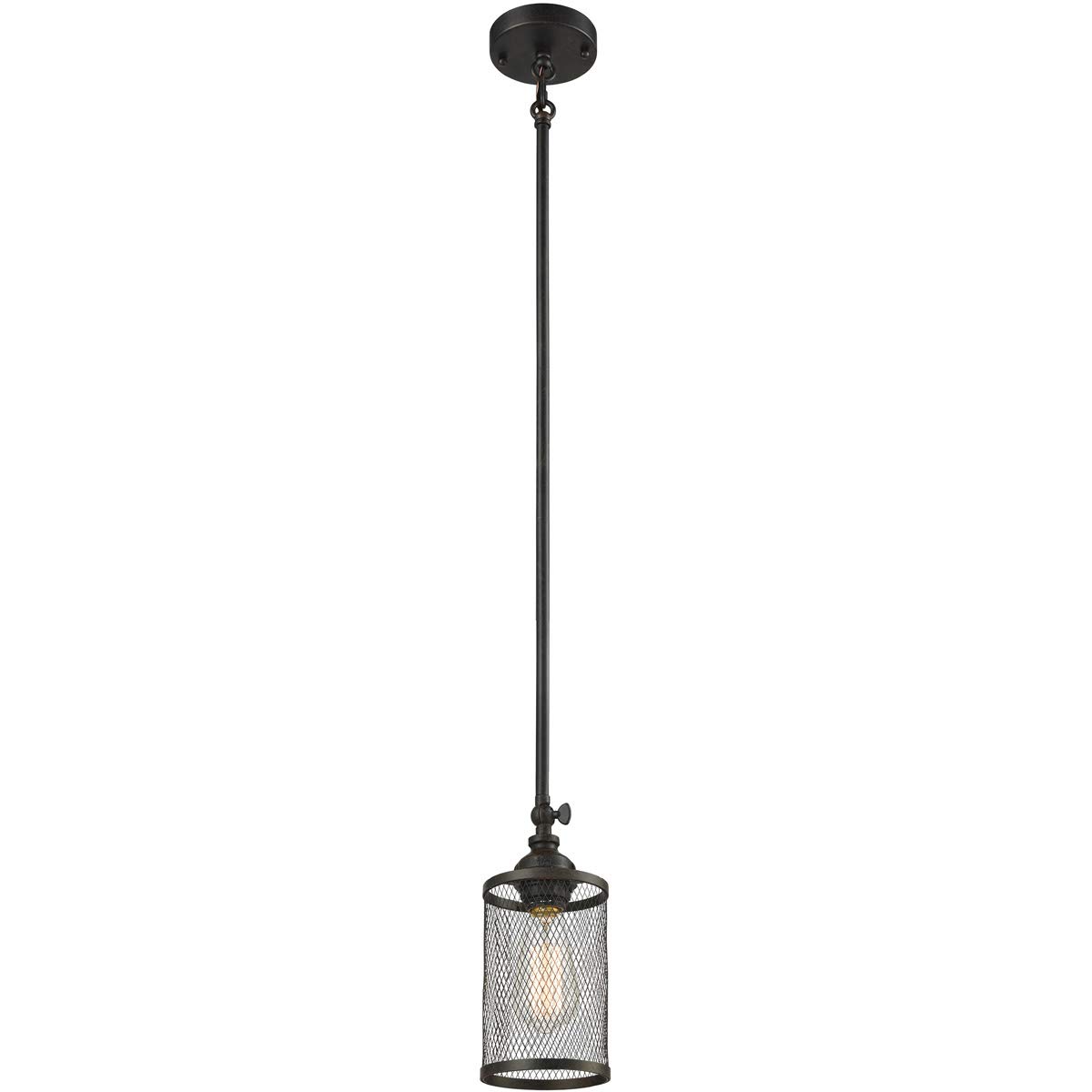 Dale Tiffany SPH15023 Garth 5-Inch 6W LED Mini Pendant Light - Antique Bronze Finish with Mesh Shade for Kitchen Island, Dining Room, or Bedroom Lighting