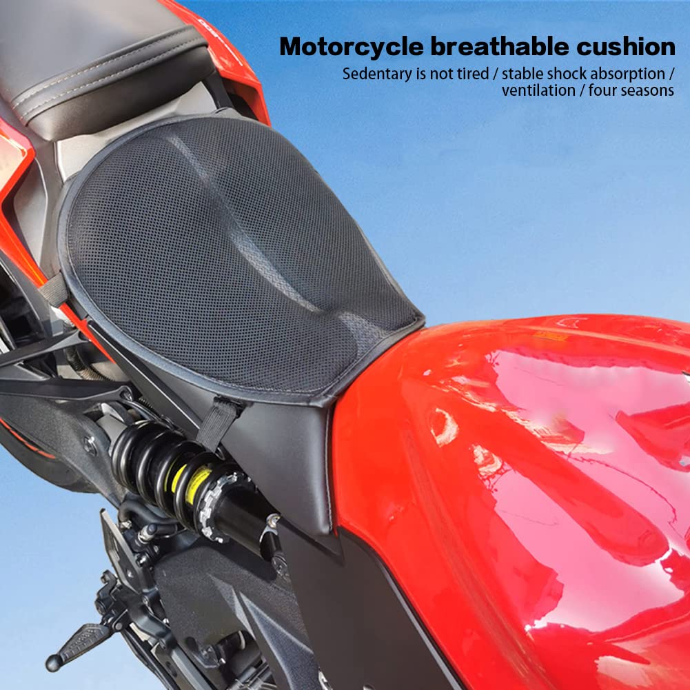 Shockproof Motorcycle Seat Cushion - Breathable Pressure Relief Pad for Comfortable Riding