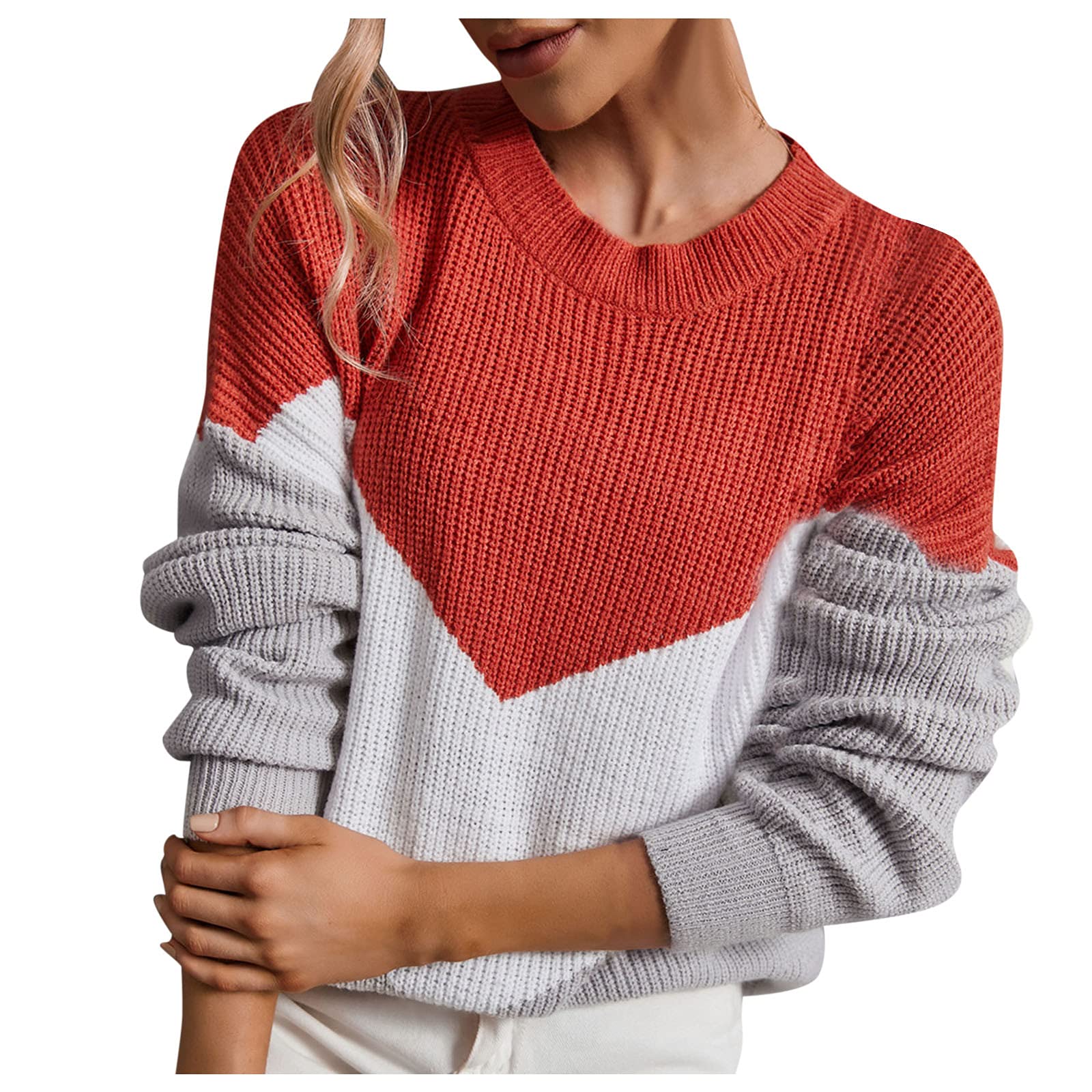 Women's Oversized Chunky Color Block Batwing Drop Sleeve Pullover Sweater | Cozy Winter Knitwear for Casual Outfits & Layering