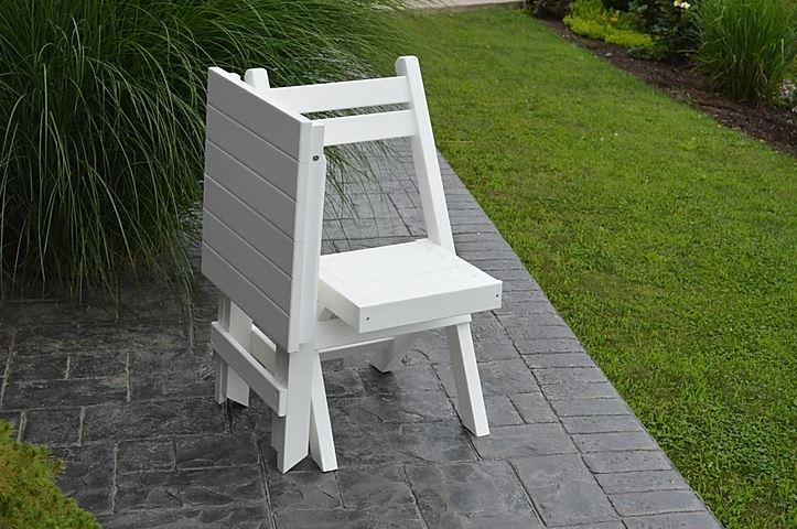 A & L Furniture Poly Coronado Square Folding Bistro Table - Outdoor Patio, Balcony, Garden Dining Set - Weather-Resistant & Space-Saving Design