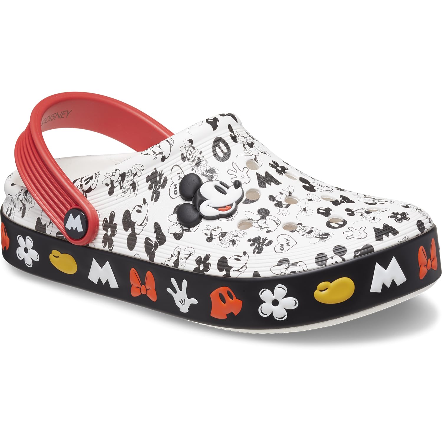 Crocs Unisex-Child Mickey Mouse Off Court Clogs | Kids' Comfortable Slip-On Shoes for Playtime, School & Outdoor Activities