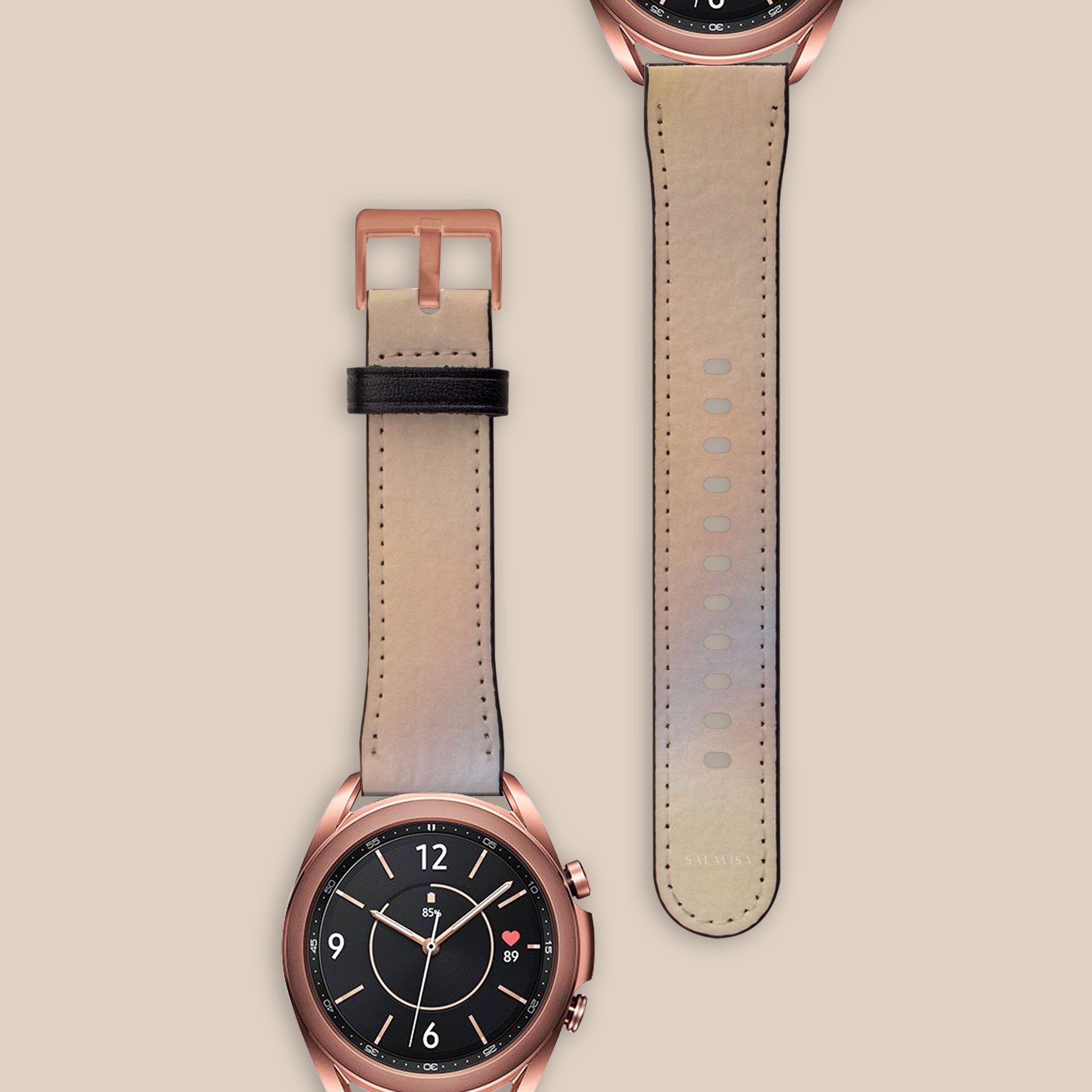 Stylish Peach Glow Galaxy Watch Band - Soft Silicone Replacement Strap for Samsung Galaxy Watch 4/5/6, Active 2/3 - Perfect for Workouts, Running & Everyday Wear