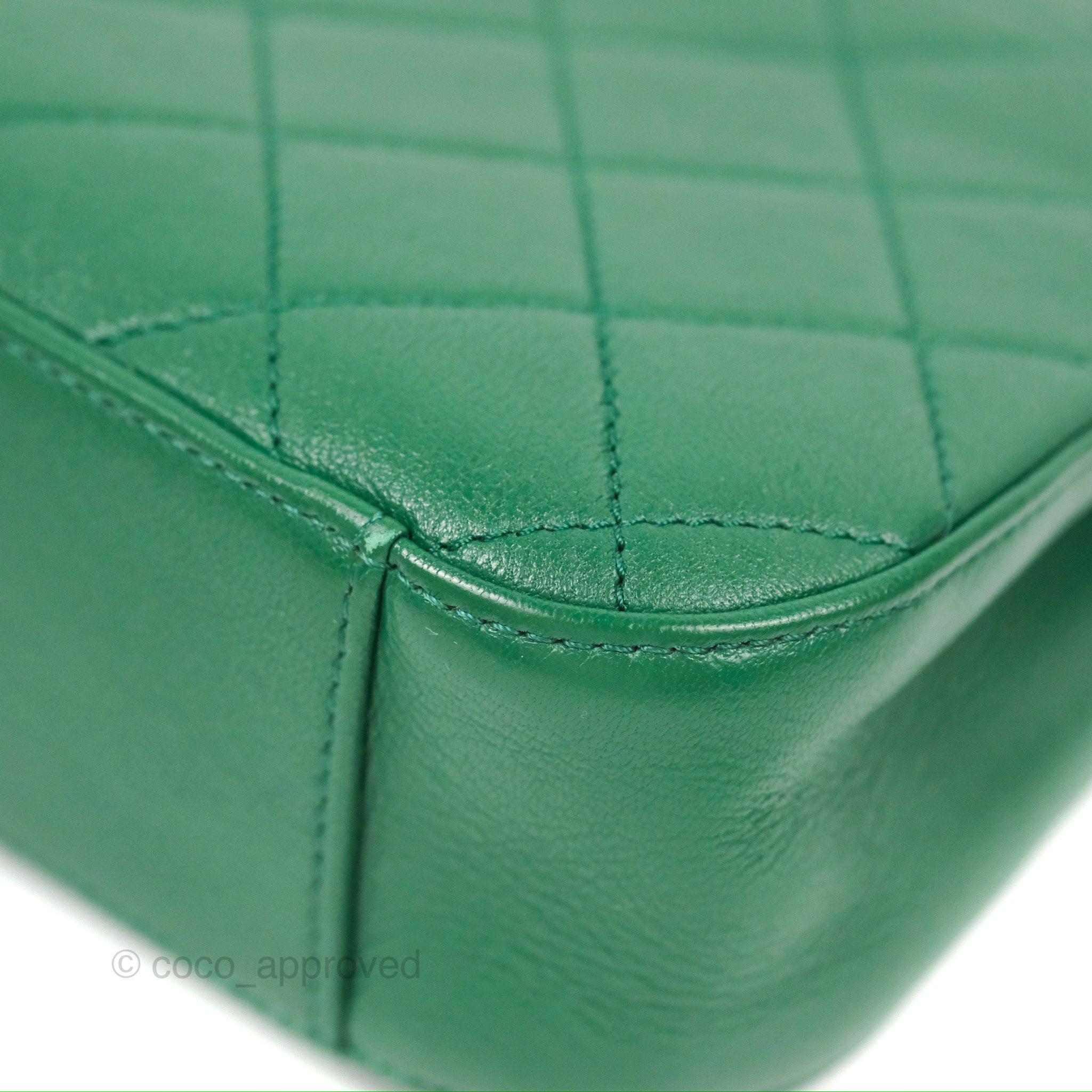 Chanel Chain Infinity Top Handle Bag - Green Lambskin Leather with Aged Gold Hardware - Luxury Crossbody Shoulder Bag for Women, Perfect for Parties, Weddings & Evening Events