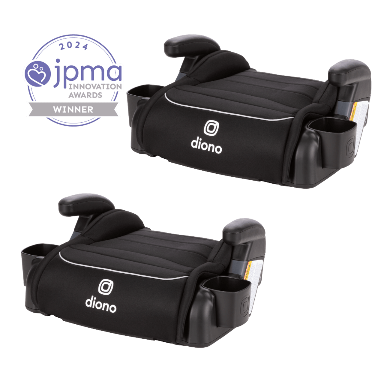 Diono Connect3® R Backless Booster Car Seat (2-Pack) - No Latch System, Lightweight & Portable for Kids 3-12 Years - Perfect for Travel, School Carpool & Everyday Use