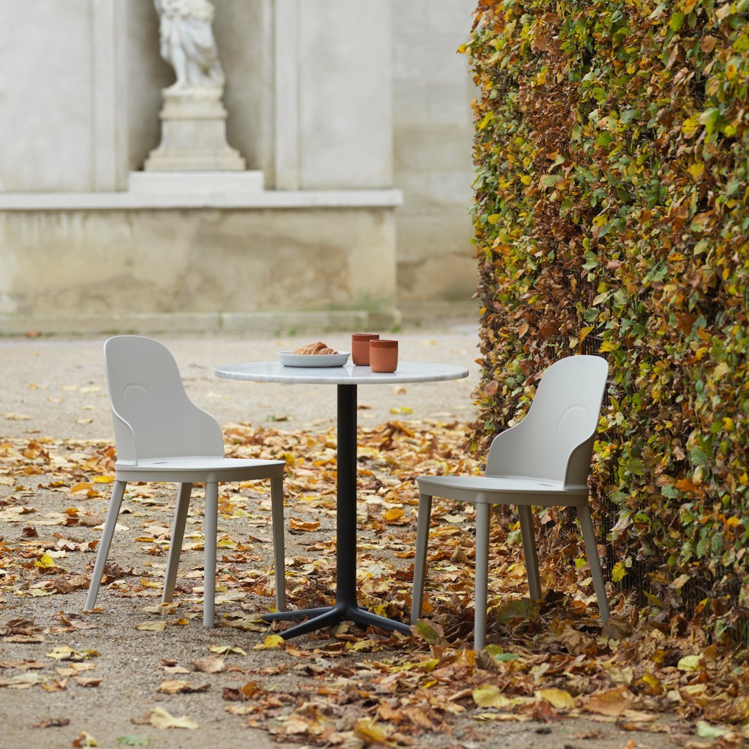 Allez Round Outdoor Cafe Table - Durable Patio Bistro Set for Garden, Poolside & Restaurant Use