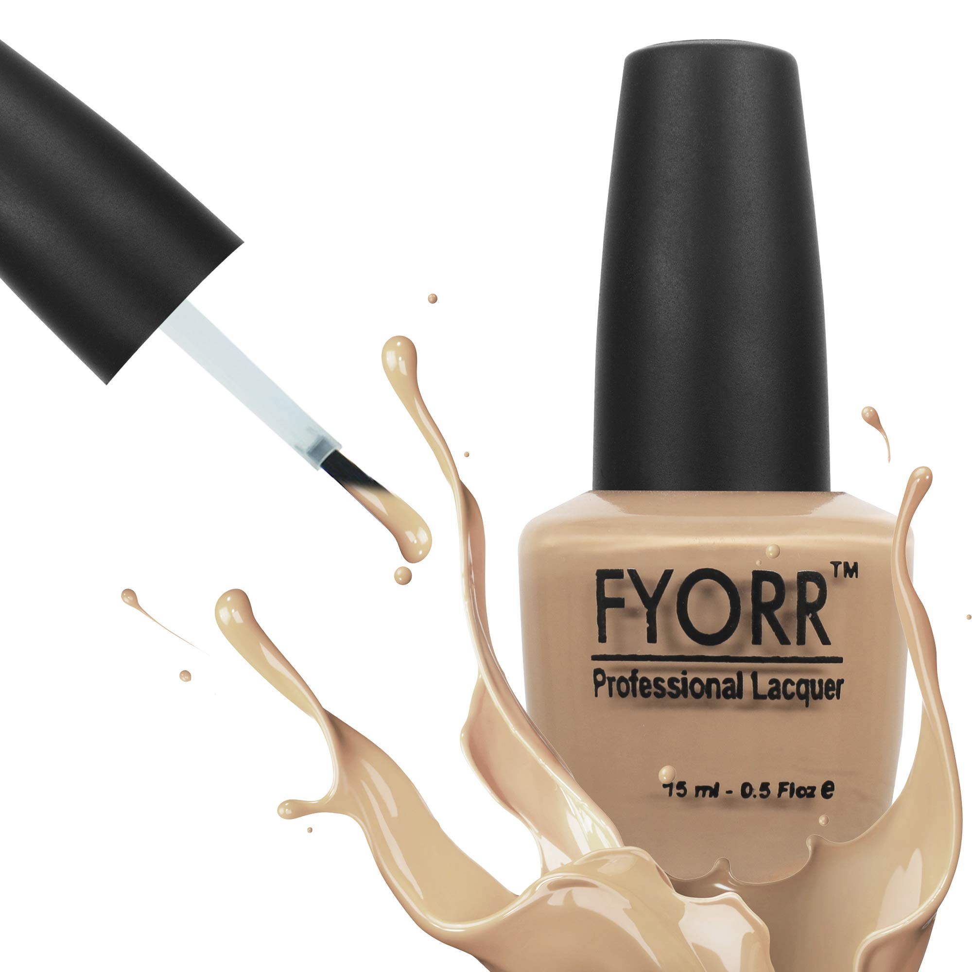FYORR 15ml Quick Dry Nail Polish - Long Lasting Smooth Matte Finish in Pale Nude | Vegan & Cruelty Free | Perfect for Everyday Wear, Office & Special Occasions