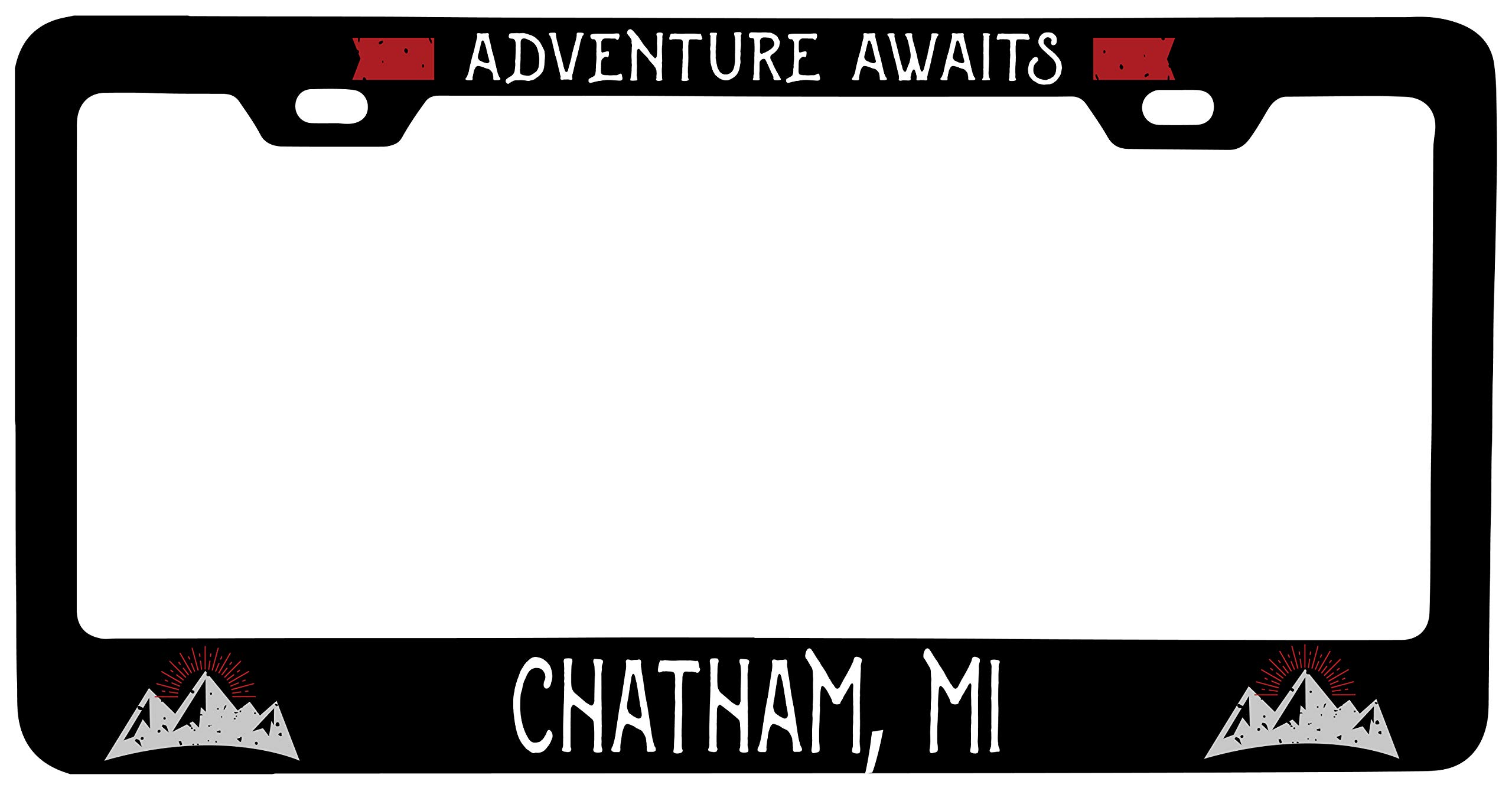 R&R Imports Chatham Michigan Vanity Metal License Plate Frame - Durable Car Accessory for Personalization & Style | Perfect for Cars, Trucks & Motorcycles