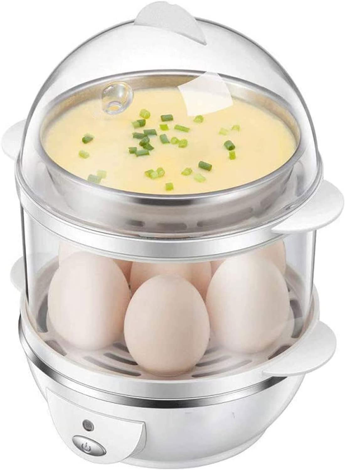 360W Electric Egg Cooker - Automatic Shut Off, 14 Egg Capacity, White Egg Steamer & Boiler for Perfect Hard/Soft Boiled Eggs - Ideal for Breakfast, Meal Prep & Keto Diet