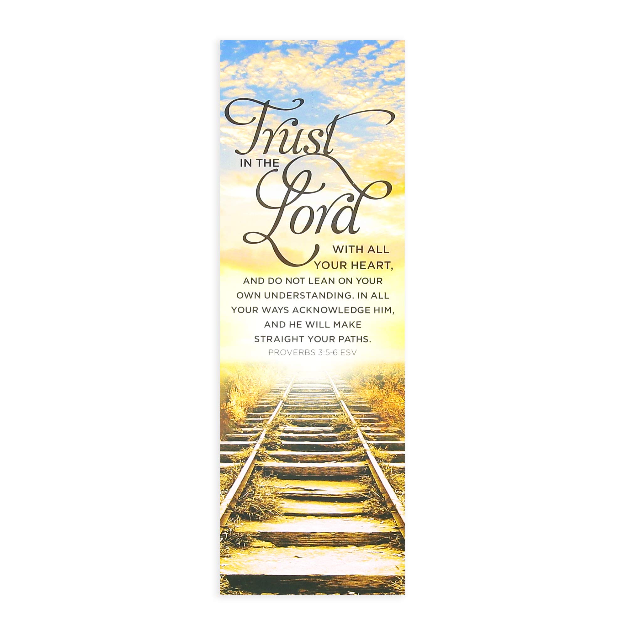 Trust in The Lord Bookmarks - 2 x 6 Inches, Pack of 25 - Perfect for Bible Study, Church Events & Christian Gift Giving