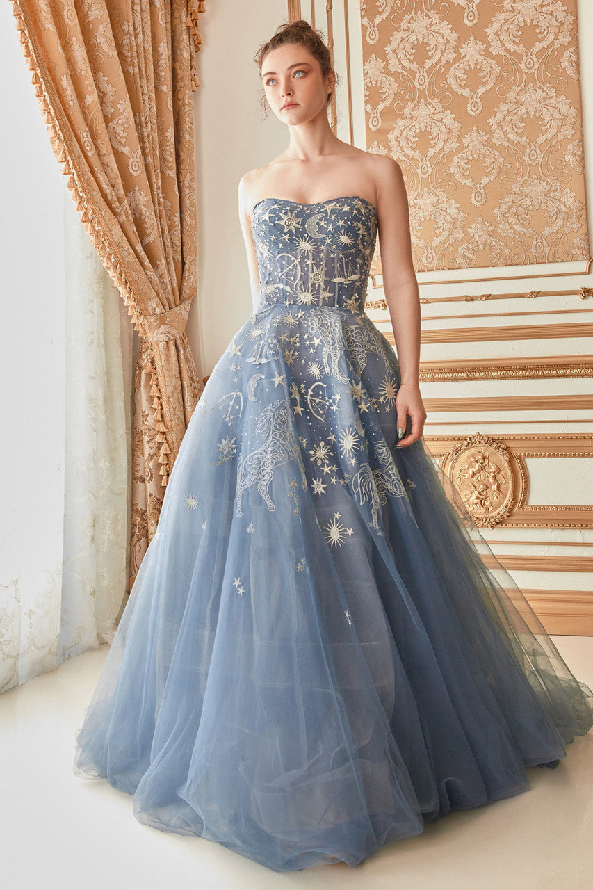 Stunning A0890 Constellation Selene Tulle Ball Gown by Andrea & Leo | Elegant Wedding Dress for Prom, Quinceañera & Formal Events