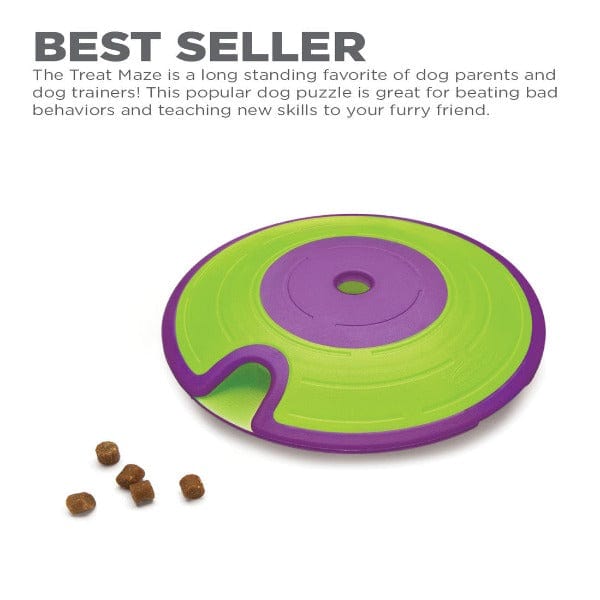 Outward Hound Treat Maze Dog Puzzle Toy - Interactive Slow Feeder for Mental Stimulation & Anxiety Relief - Perfect for Small, Medium & Large Dogs - Indoor & Outdoor Use