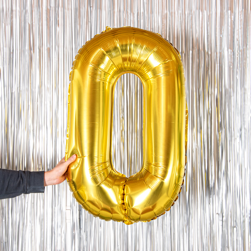 Balloonify Gold Mylar Number 0 Balloon - 40 Inch Large Foil Balloon for Birthday Parties, Baby Showers & Anniversary Celebrations - 1 Count Box