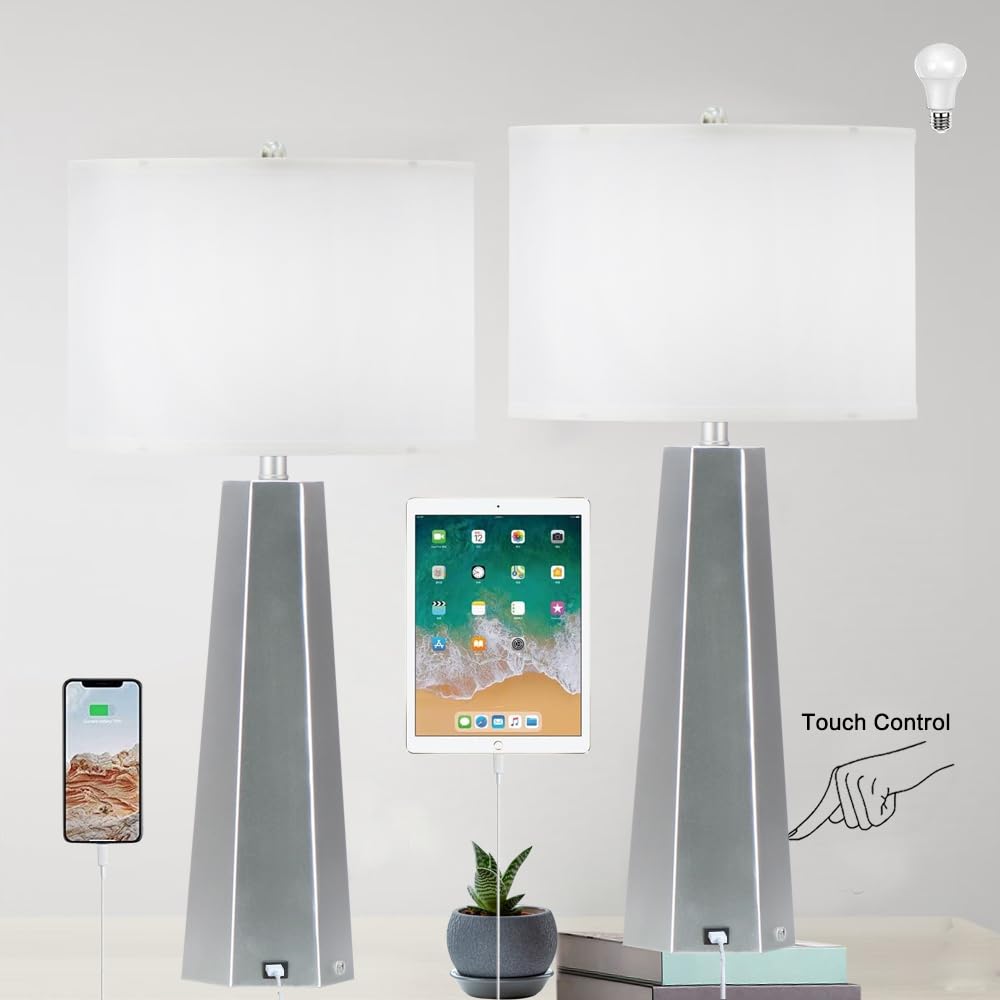 Set of 2 Touch Control Table Lamps - 30