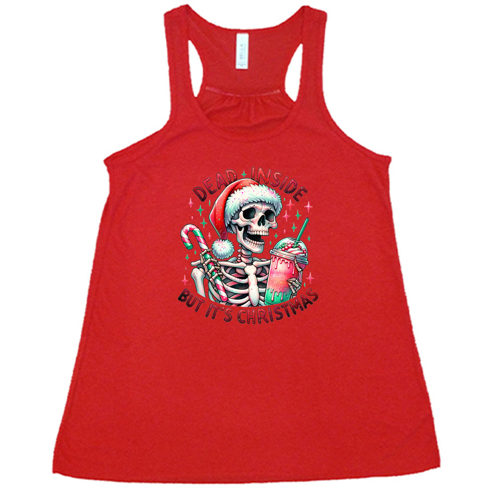 Dead Inside But It's Christmas Skeleton T-Shirt - Funny Holiday Graphic Tee for Men & Women - Perfect for Christmas Parties & Ugly Sweater Contests